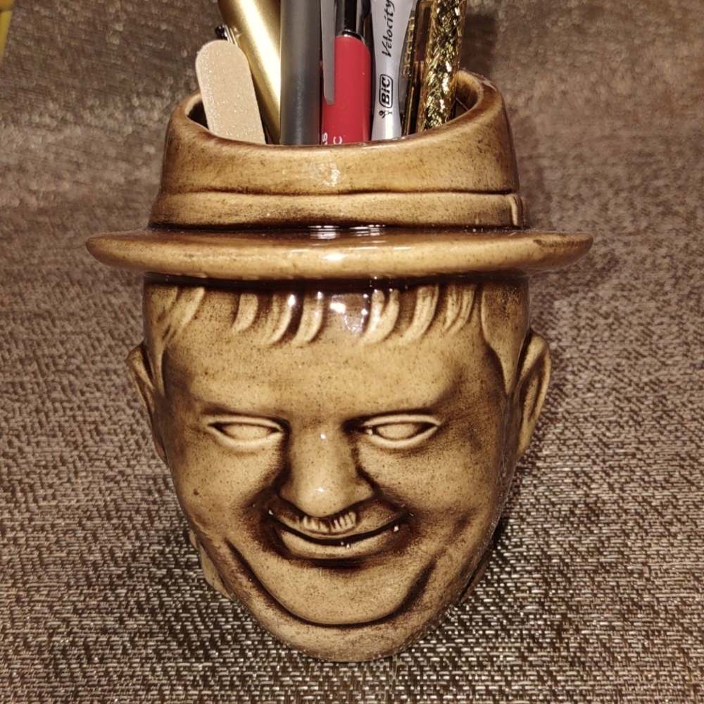Vintage Laurel and Hardy Planter 1973 Duncan Ceramic Products Inc